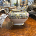 Vintage Nippon Porcelain Creamer, Hand-Painted Floral Pink/Blue/Yellow Gold Trim.