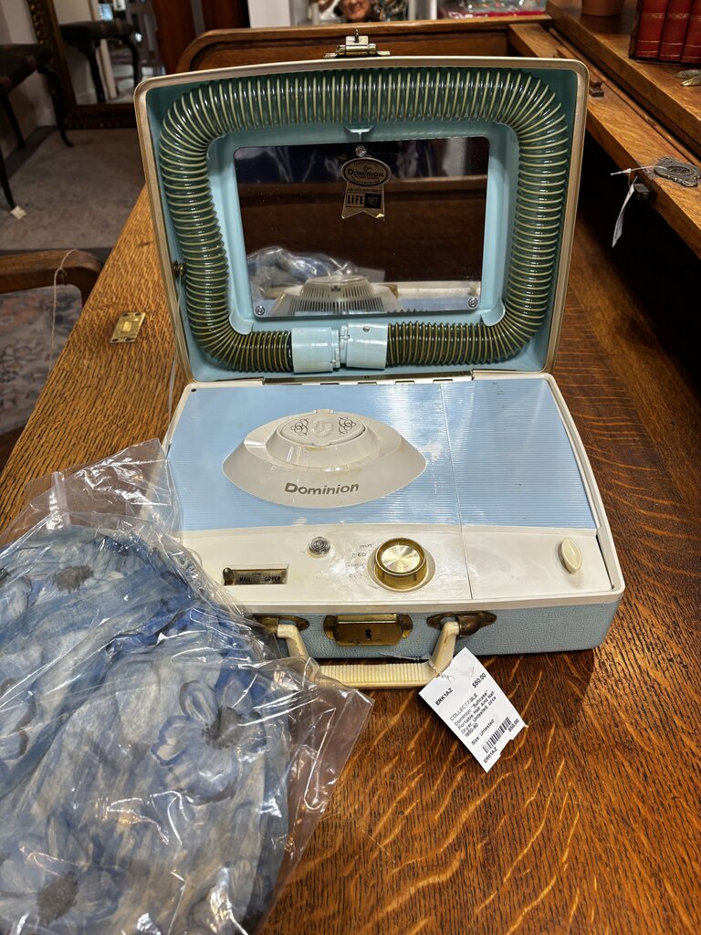 Dominion "Suitcase" Portable Hair And Nail Dryer; Untested; circa 1950-60