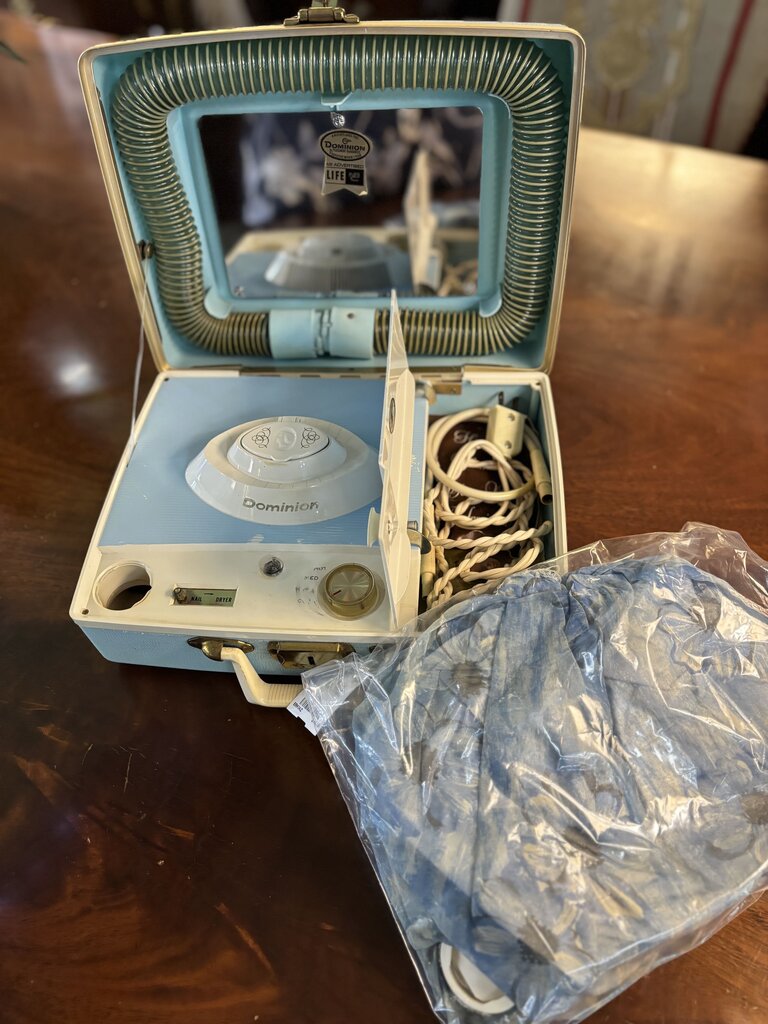 Dominion "Suitcase" Portable Hair And Nail Dryer; Untested; circa 1950-60