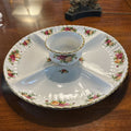 Royal Albert, Old Country Roses, Holiday Relish/Dip/Chip Server. 1998-2002