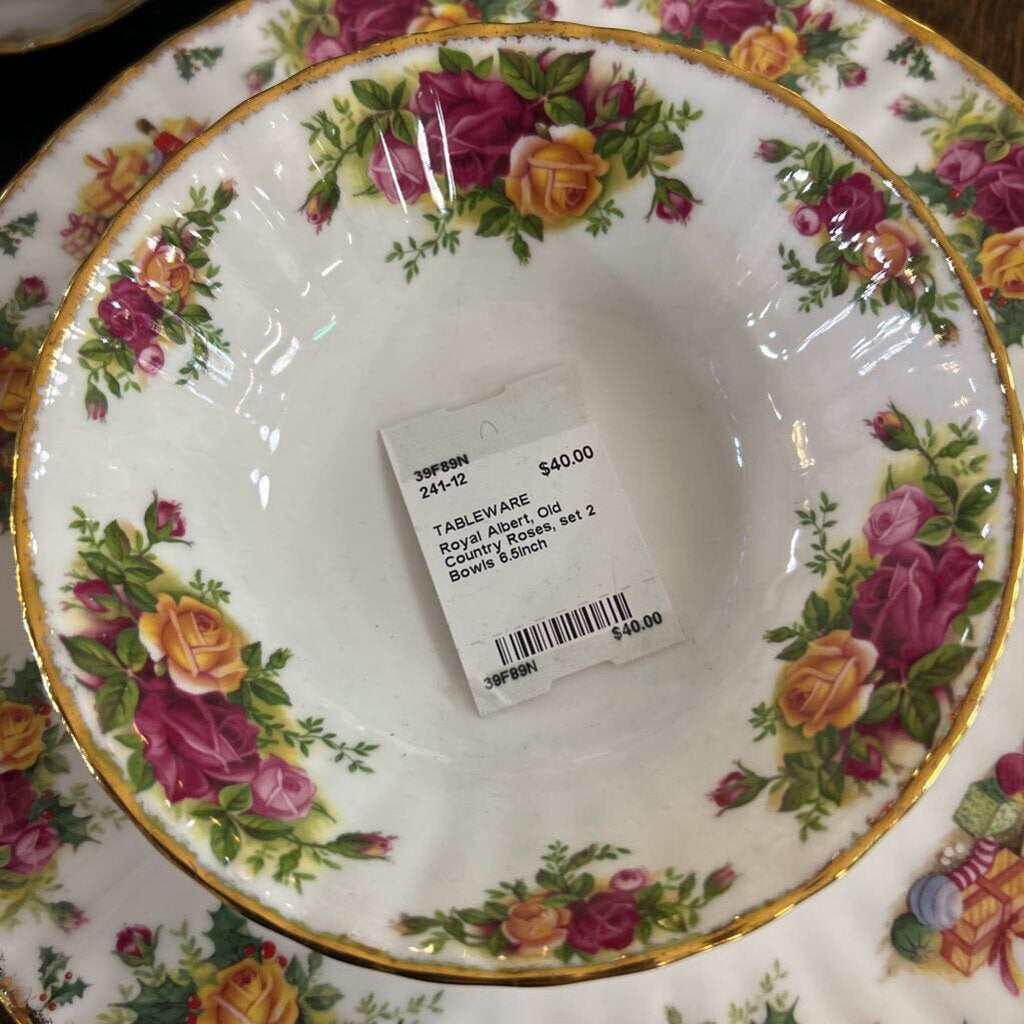 Royal Albert, Old Country Roses, set 2 Bowls 6.5inch