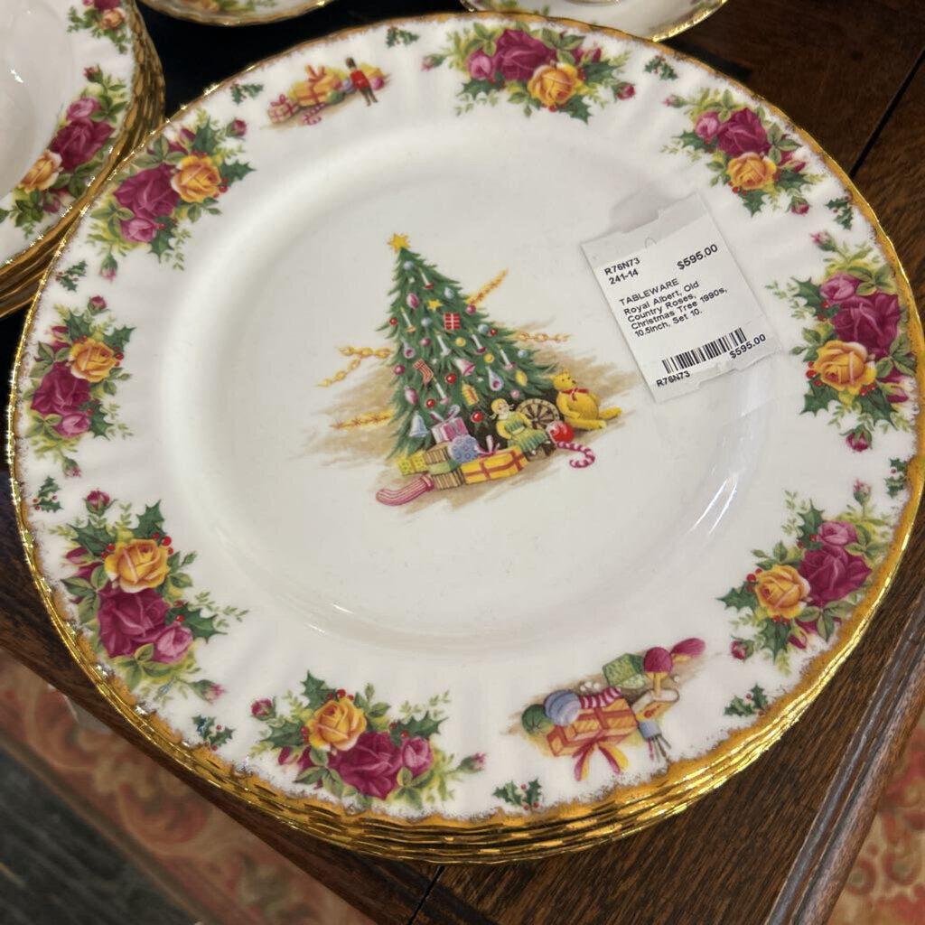Royal Albert, Old Country Roses, Christmas Tree 1990s, 10.5inch, Set 10.