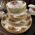 Royal Albert, Old Country Roses- 6 Dinner Plates, 6 Salad Plates, 6 Bread Plates. 6 Berry Bowls.