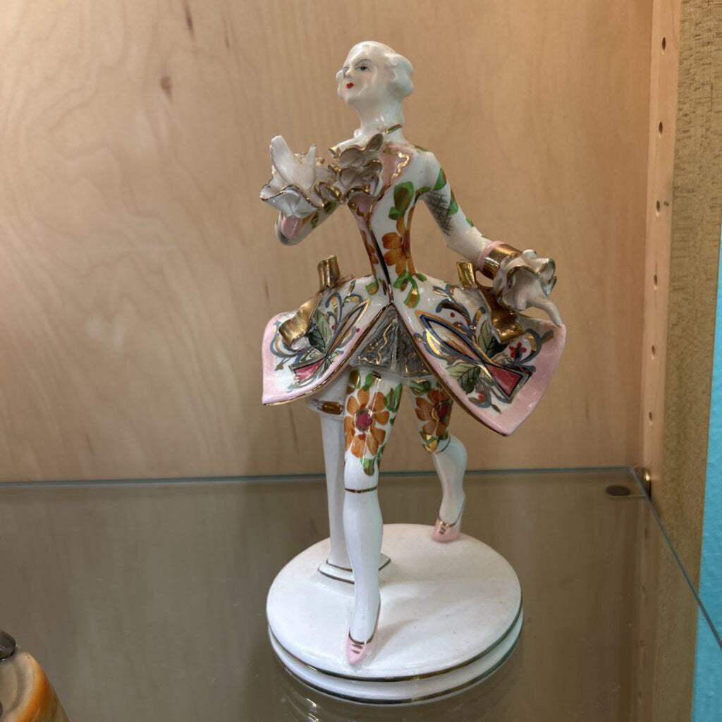 Japanese 1950-60s, Porcelain Colourful Figurines, Man/Woman.