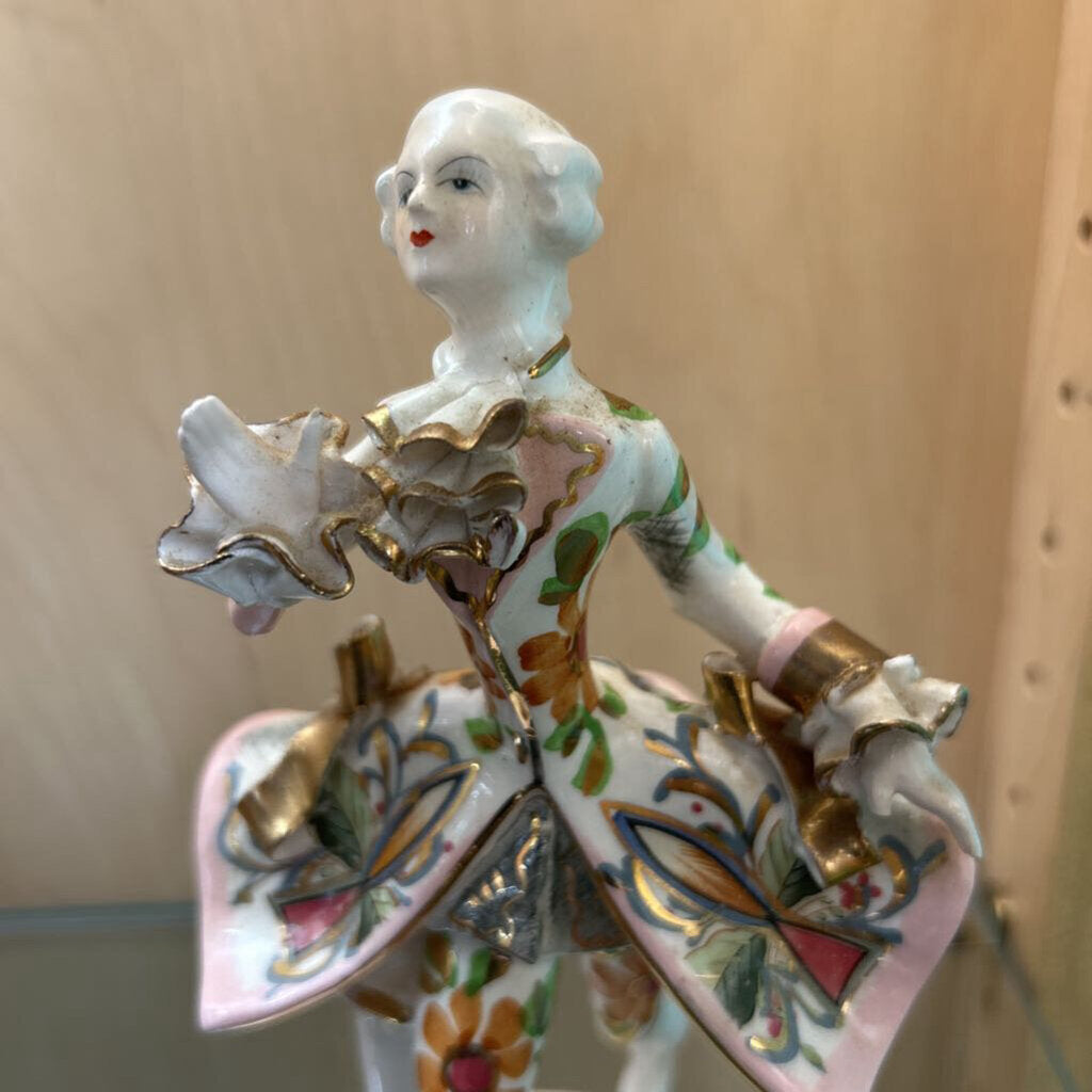 Japanese 1950-60s, Porcelain Colourful Figurines, Man/Woman.