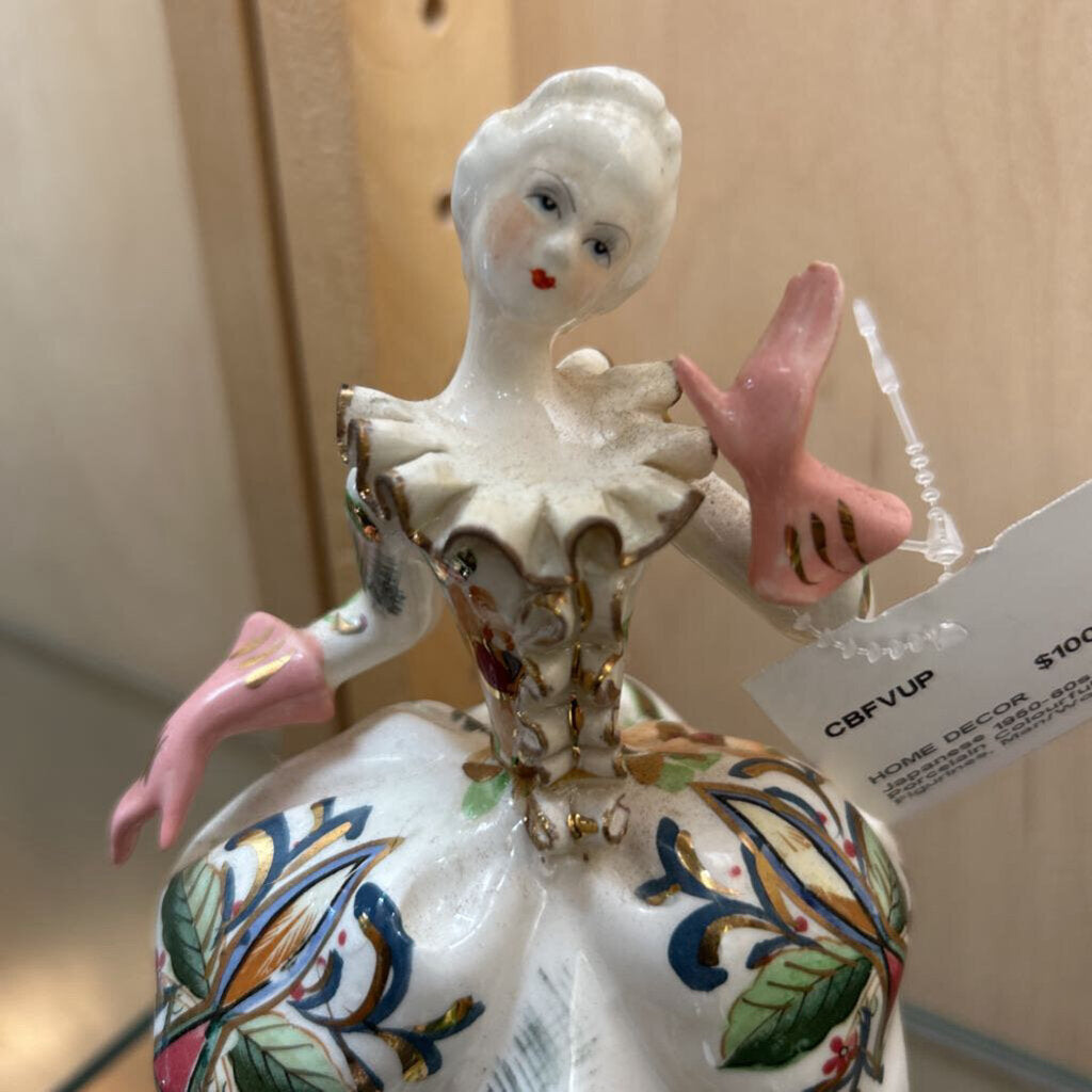 Japanese 1950-60s, Porcelain Colourful Figurines, Man/Woman.
