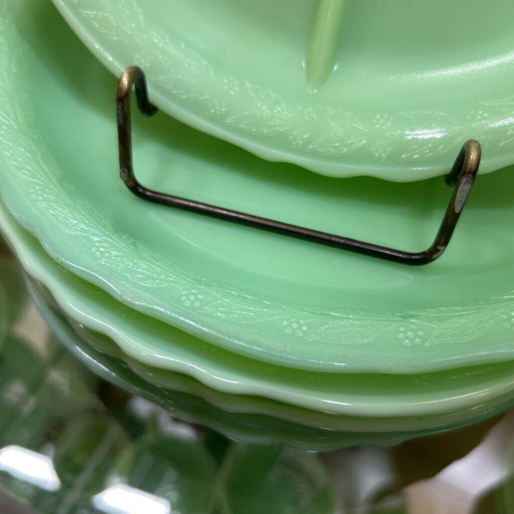 McKee Glass Company Divided 9 inch Plate. c.1930s *URANIUM*