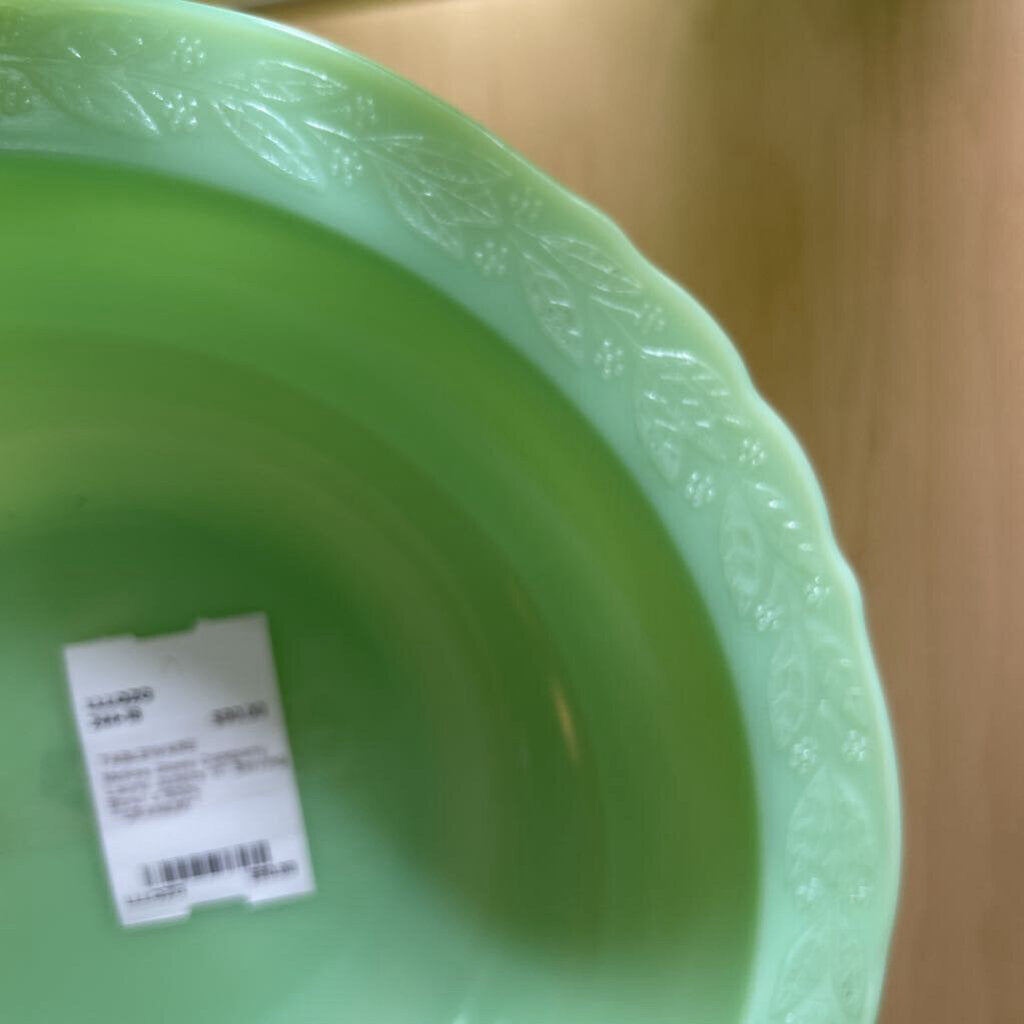 McKee Glass Company Laurel Jadeite 11" Serving Bowl c.1930s **URANIUM**