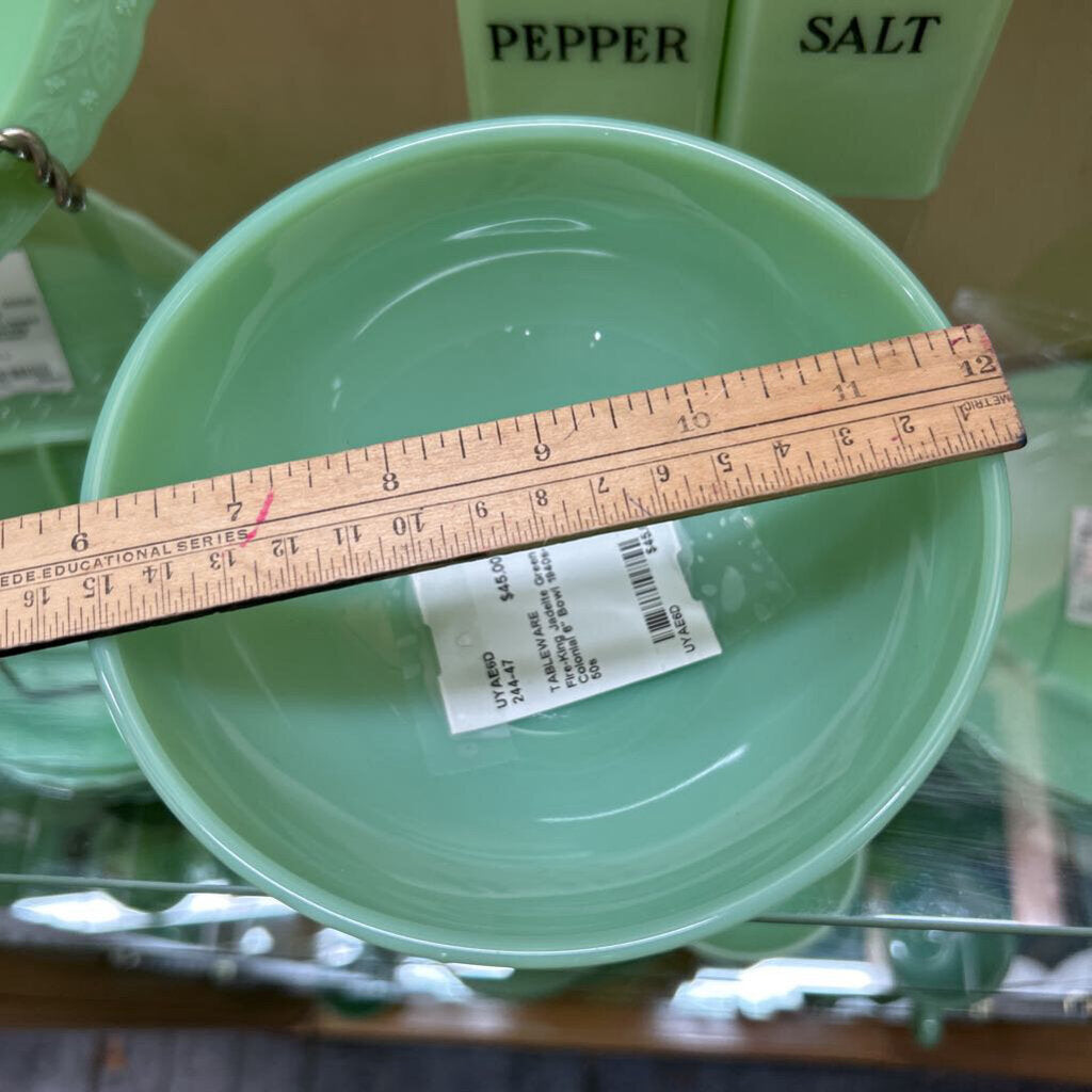 Fire-King Jadeite Green Colonial 6'' Bowl 1940s-50s