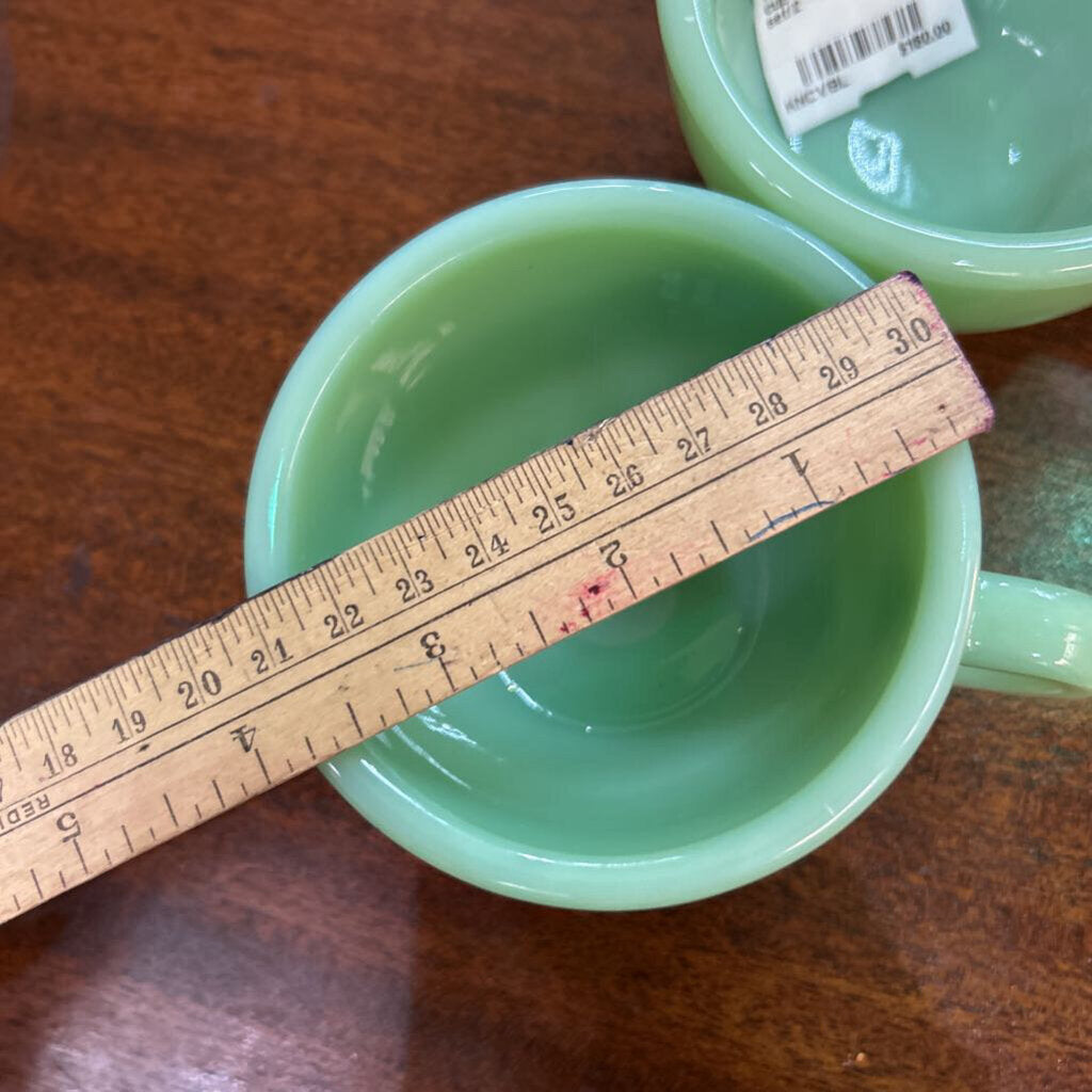 Jadeite "c" handle restaurant ware coffee cup