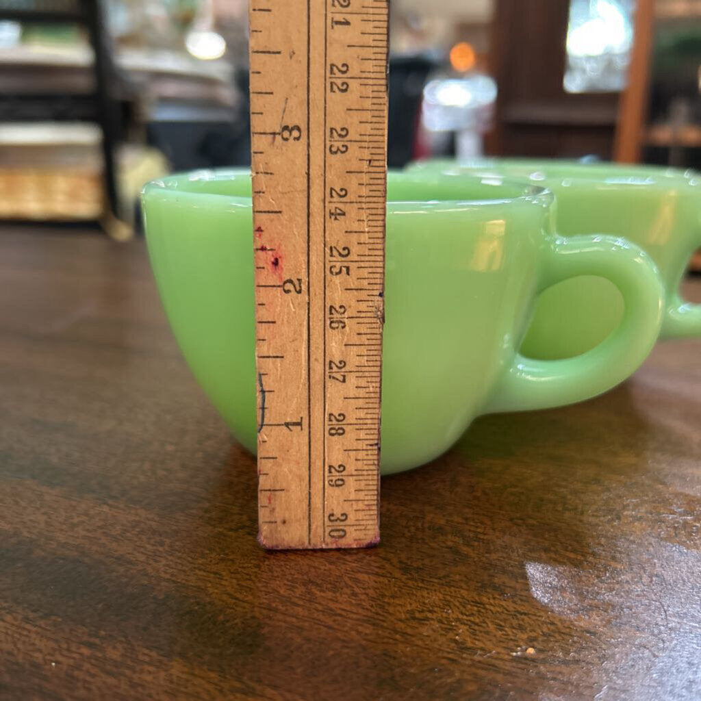 Jadeite "c" handle restaurant ware coffee cup