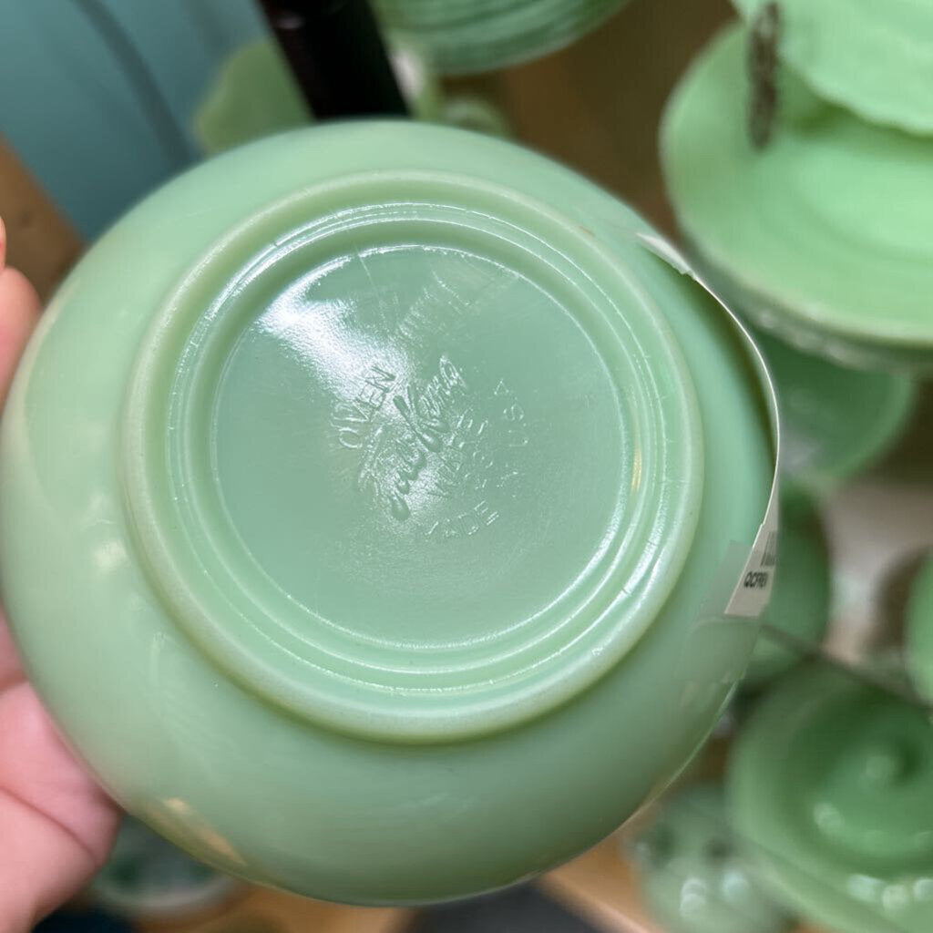 Oven Fire King Ware 5” Jadeite Bowl, Set 2. 1960-69