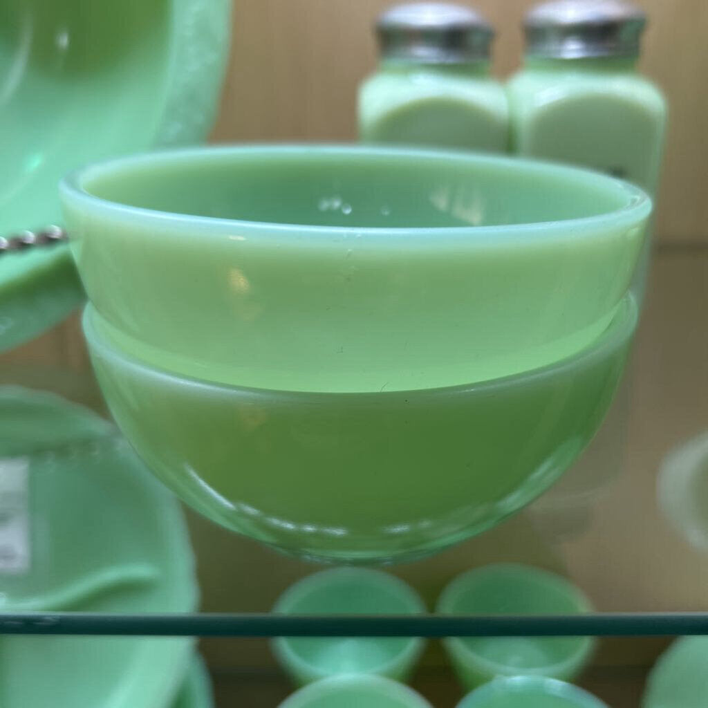 Oven Fire King Ware 5” Jadeite Bowl, Set 2. 1960-69