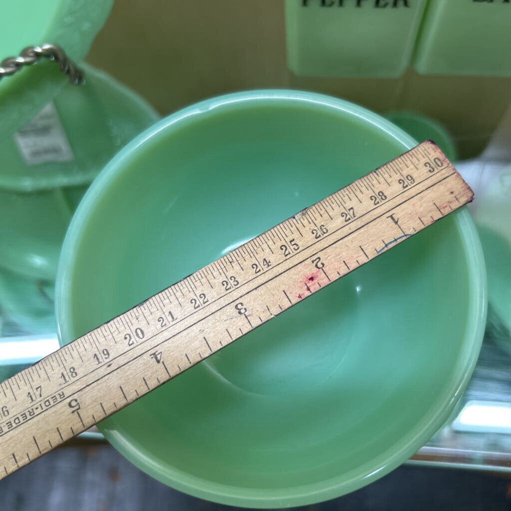 Oven Fire King Ware 5” Jadeite Bowl, Set 2. 1960-69