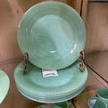 Fire-King Jadeite Jane Ray Salad Plate,7 3/4". Set 6. Y1945-1963