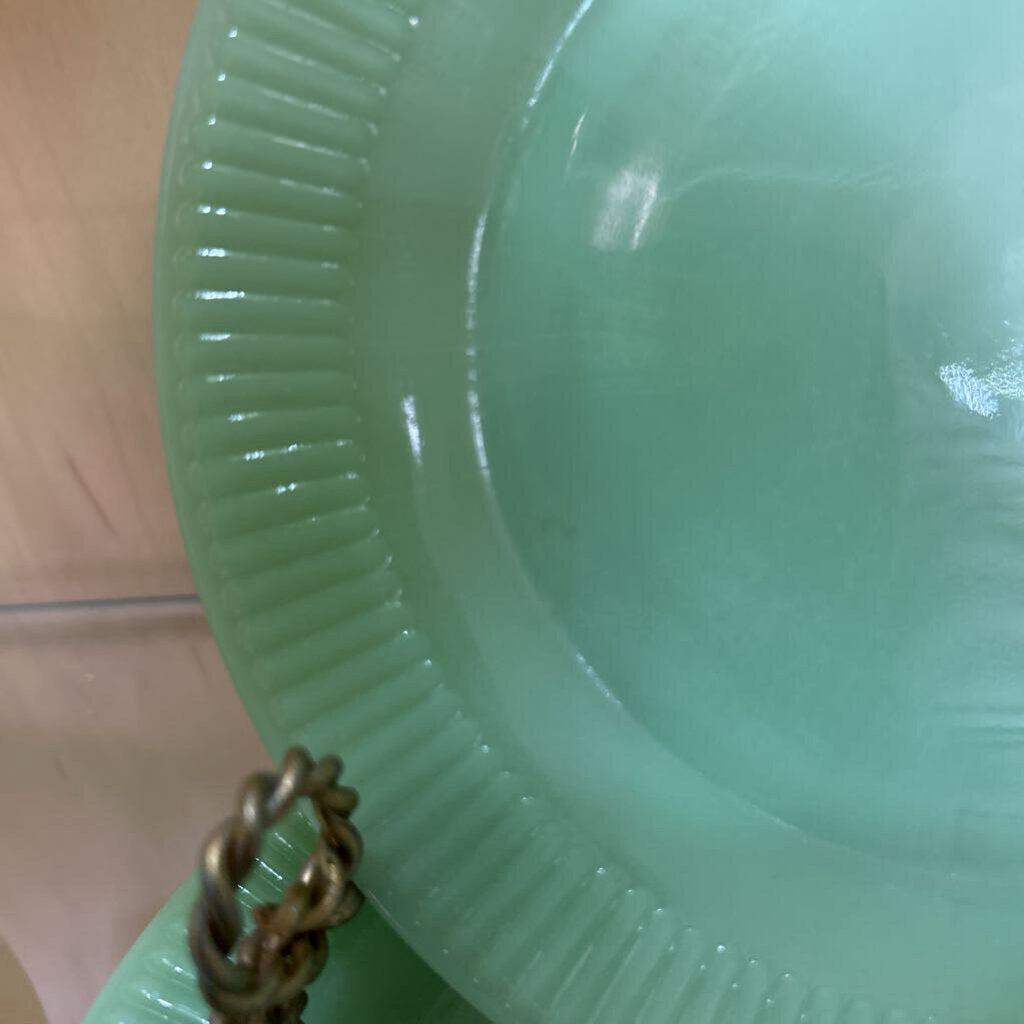 Fire-King Jadeite Jane Ray Salad Plate,7 3/4". Set 6. Y1945-1963