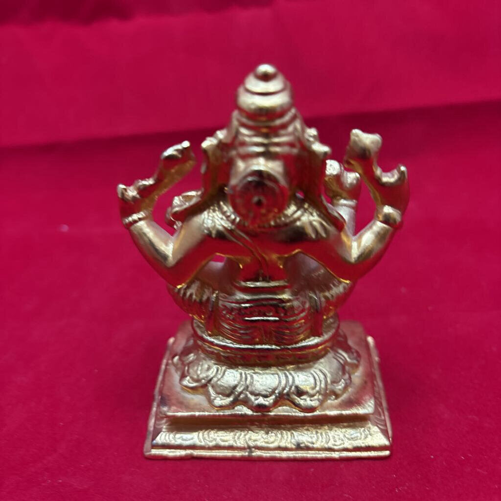 Gilt Metal Figurine/ Home Idol of Ganesha