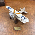 Wrought Iron Biplane Model Decor.
