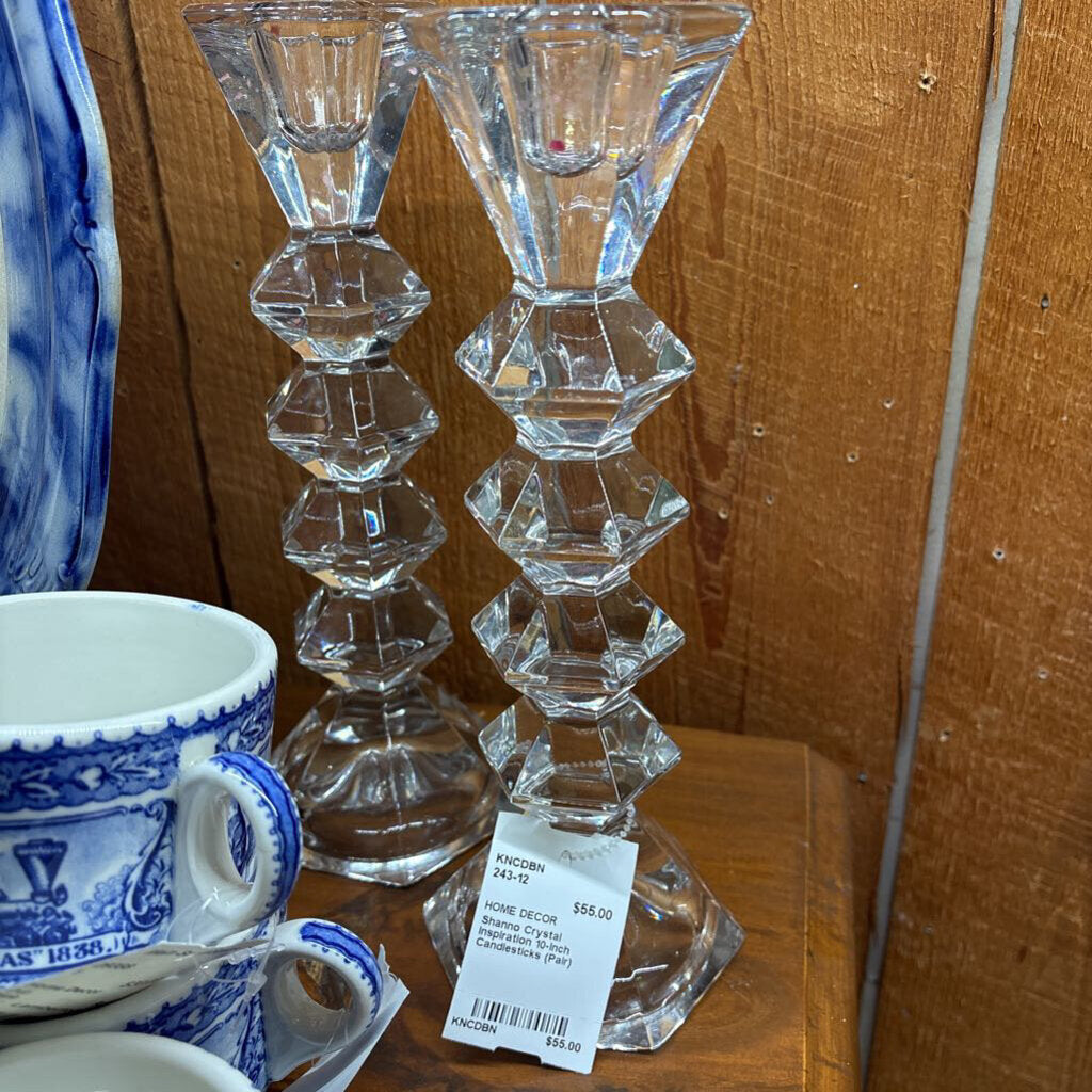 Shanno Crystal Inspiration 10-Inch Candlesticks (Pair)
