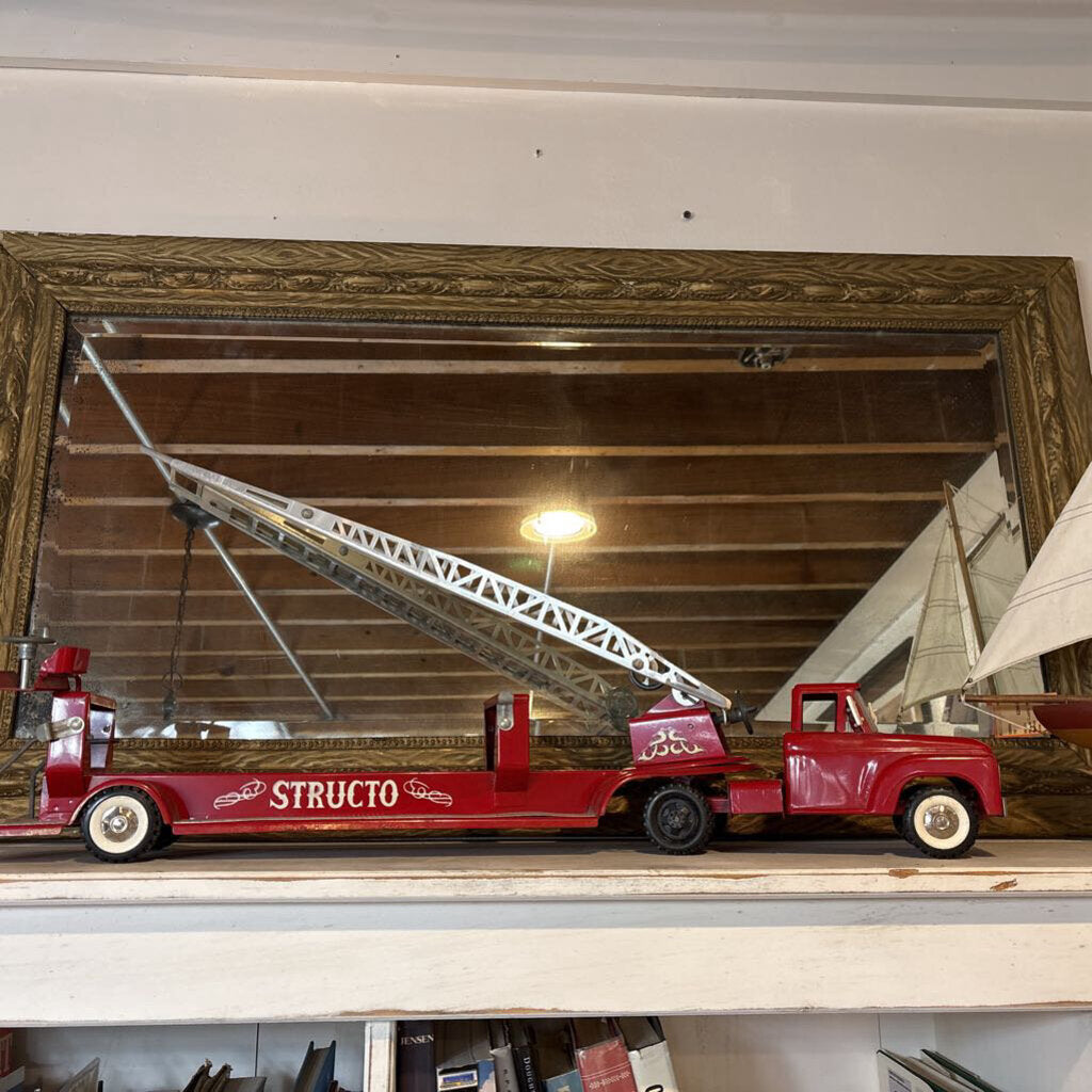 Vintage Structo "SFD" Pressed Steel Hook & Ladder Fire Truck; circa 1950-60