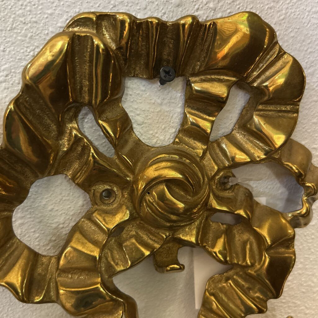 Brass Bow Hook/ Wall Applique