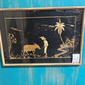 Pair of Southeast Asia Rice Straw Framed Art