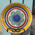 Hand made Italian Majolica bowl signed "Desimone 64"; 8.5";