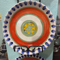 Hand made Italian Majolica bowl signed "Desimone 64"; 8.5";