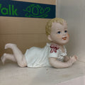 Andrea by Sadek Bisque porcelain "piano baby", laying