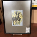 Woodblock print of two horses