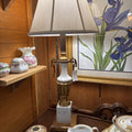 Hollywood Regency style Gilt and Italian Marble Lamp
