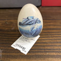 Porcelain Egg with dolphin transfer print decoration