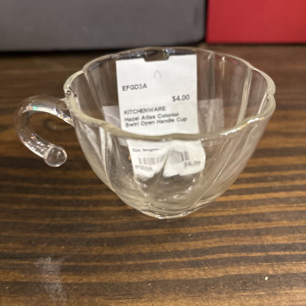Hazel Atlas Colonial Swirl Open Handle Cup