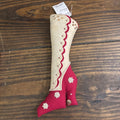 Felt Victorian style boot pin cushion