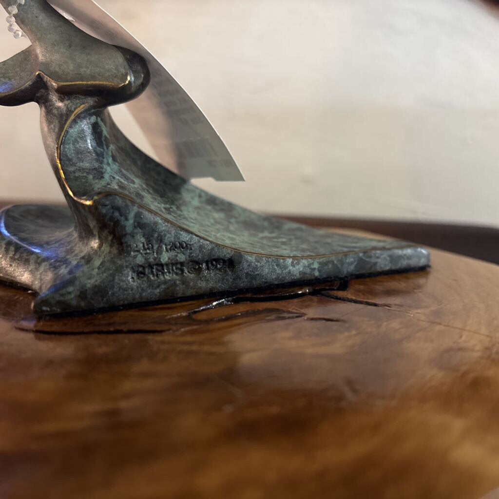 "Graceful Dolphin" limited edition Bronze sculpture from Icarus Art, circa 1994. Edition size 215/1200