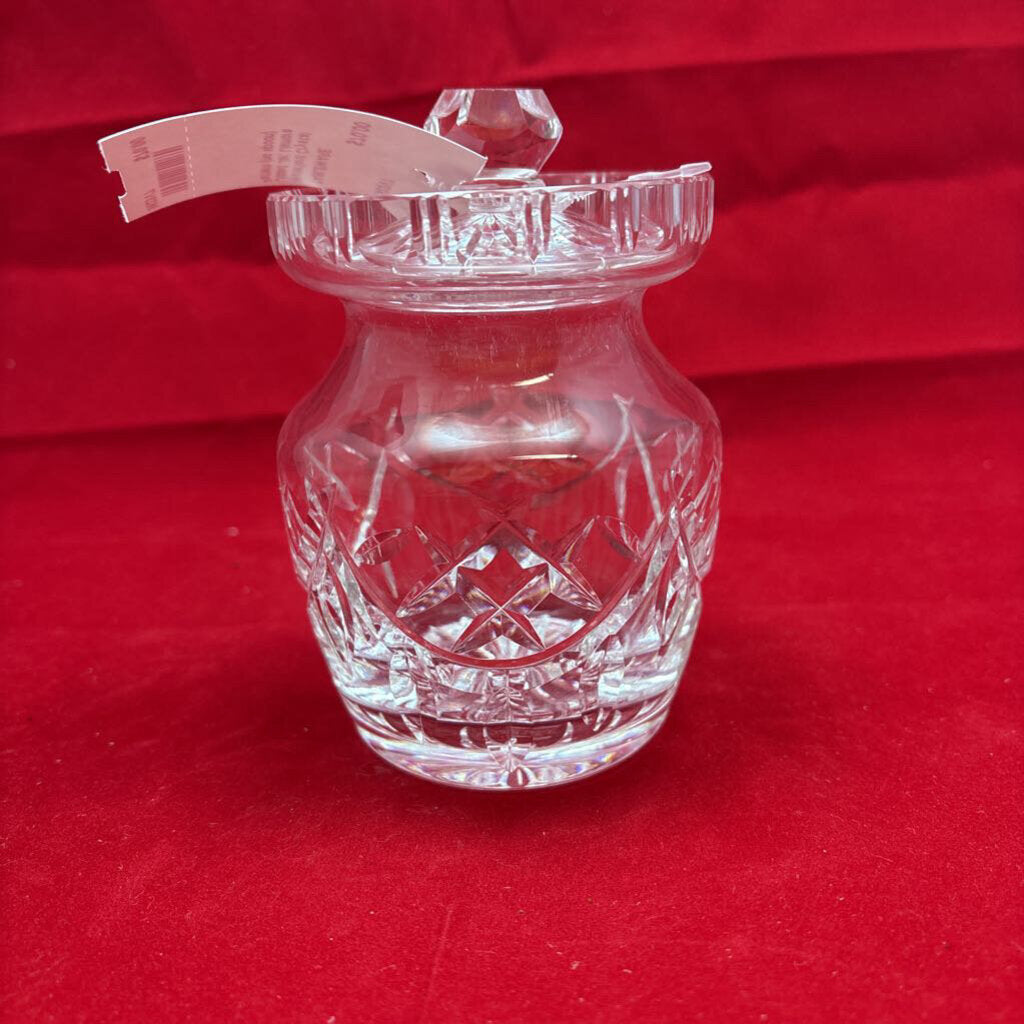 Waterford Crystal Lidded Jar, Lismore Pattern (no spoon)