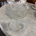 Arcoroc France Diamant Starburst Pressed Glass Berry/Salad Bowl Set.