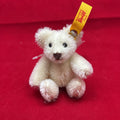Vintage Steiff White Teddy Bear, Ear Tag Button, Germany