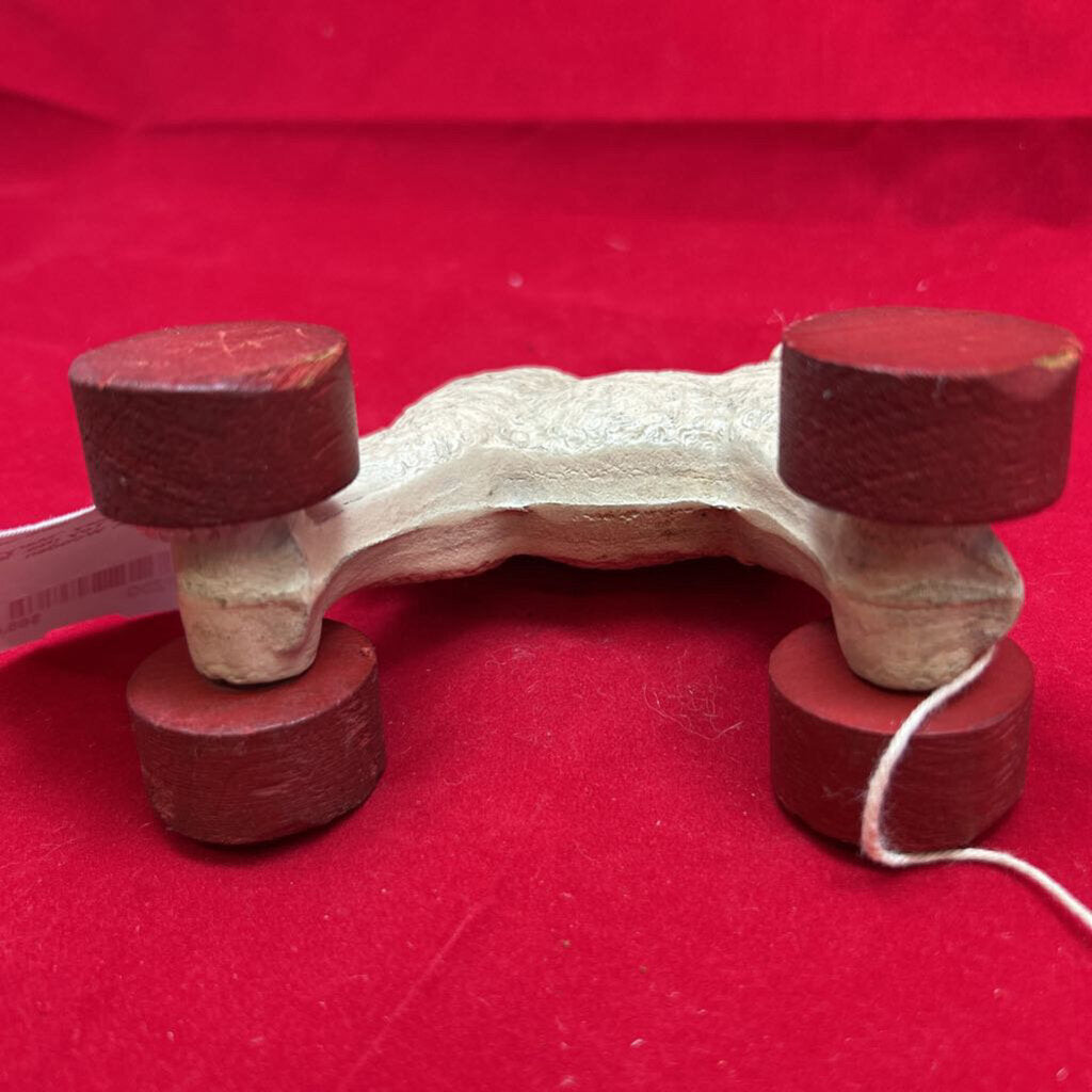 Vintage Hubley "Mary's Lamb" Pull Toy (No. 105) 1930s-40s, Wooden Wheels.