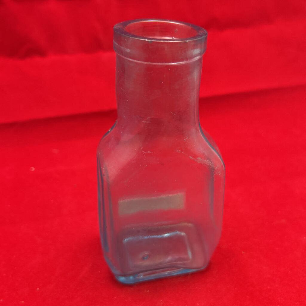 Vtg Blue Glass Bottle 5.5Inch