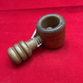 Vintage Wooden Nutcracker Round Bowl w/screw Thread Handle.