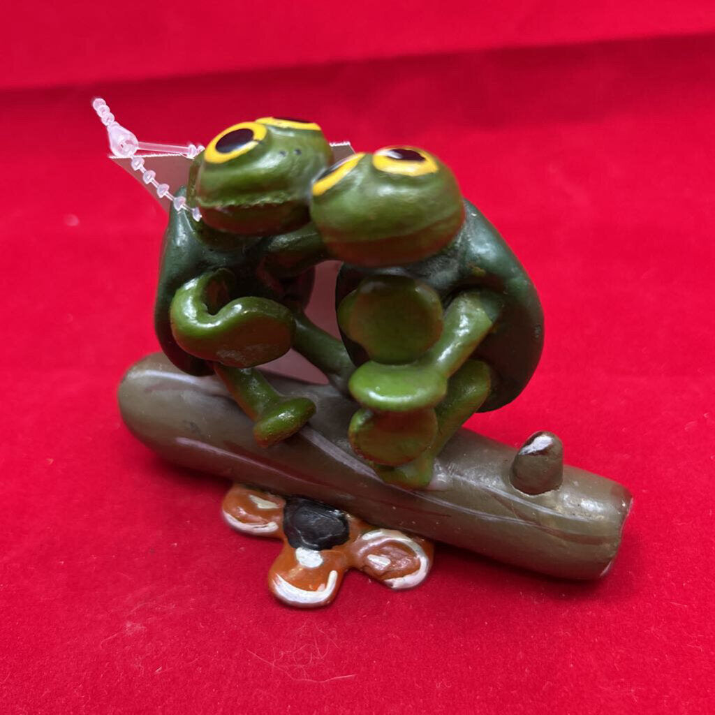 Hand-made Two Turtle's on Log.