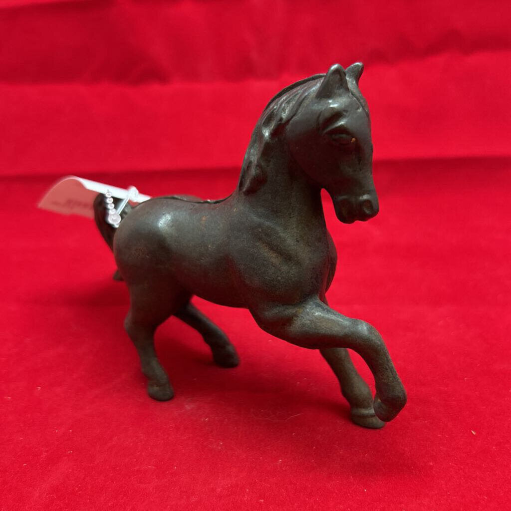 Vintage Prancing Cast Iron Horse Money Bank.