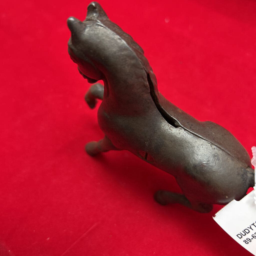Vintage Prancing Cast Iron Horse Money Bank.