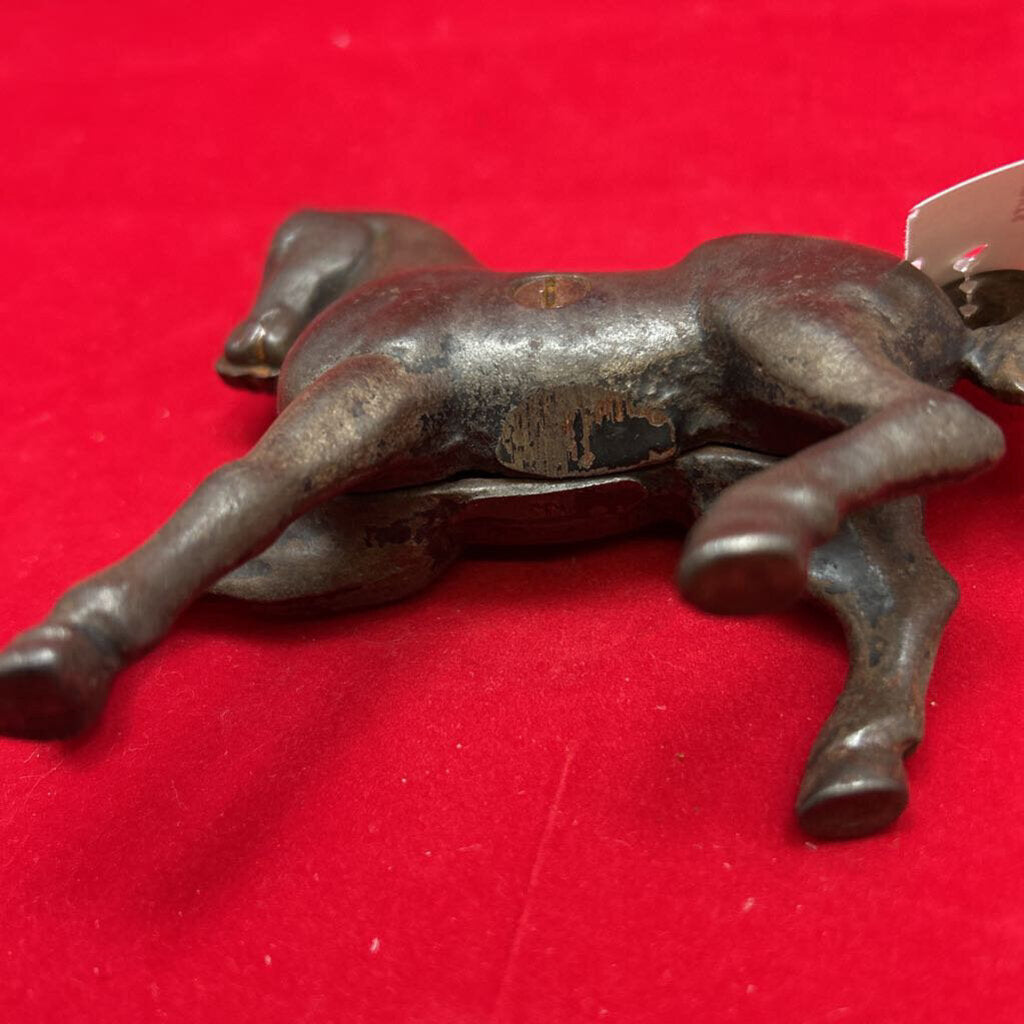 Vintage Prancing Cast Iron Horse Money Bank.