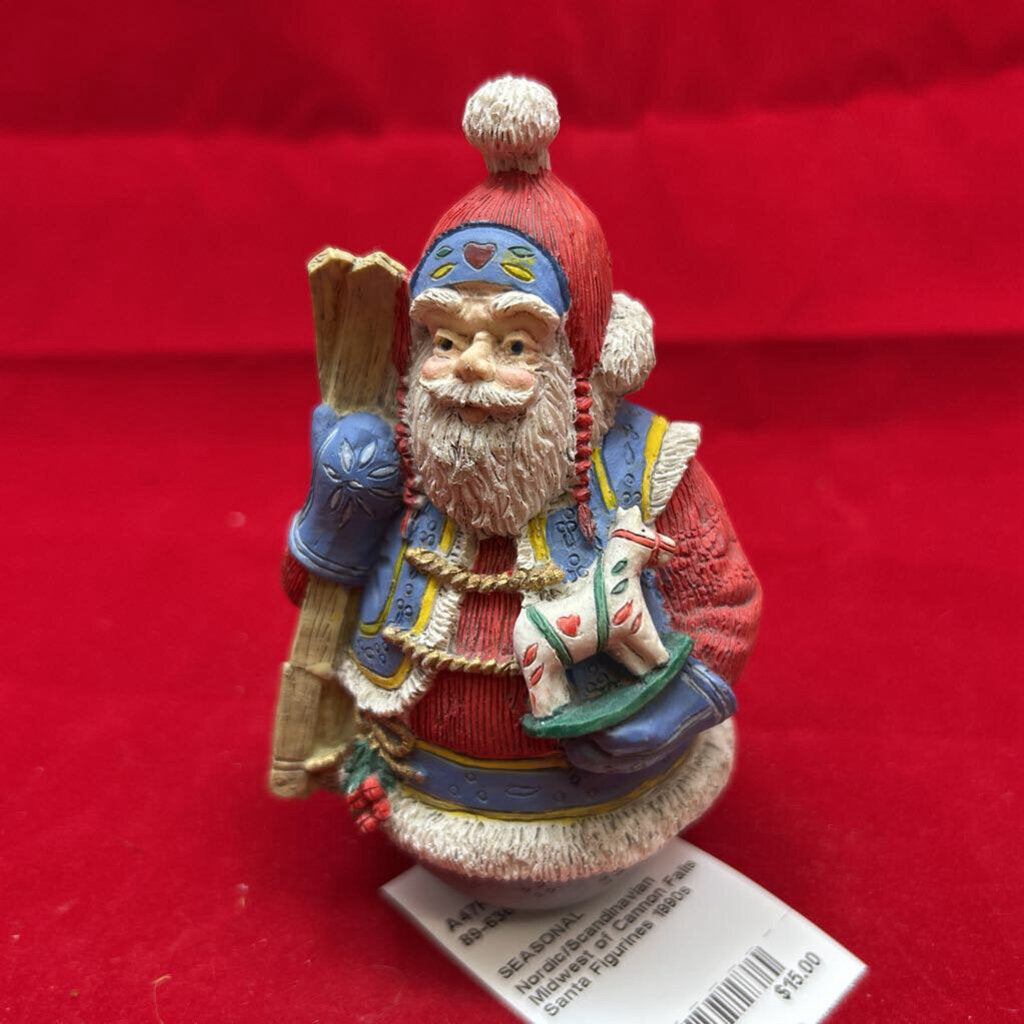 Nordic/Scandinavian Midwest of Cannon Falls Santa Figurines 1990s