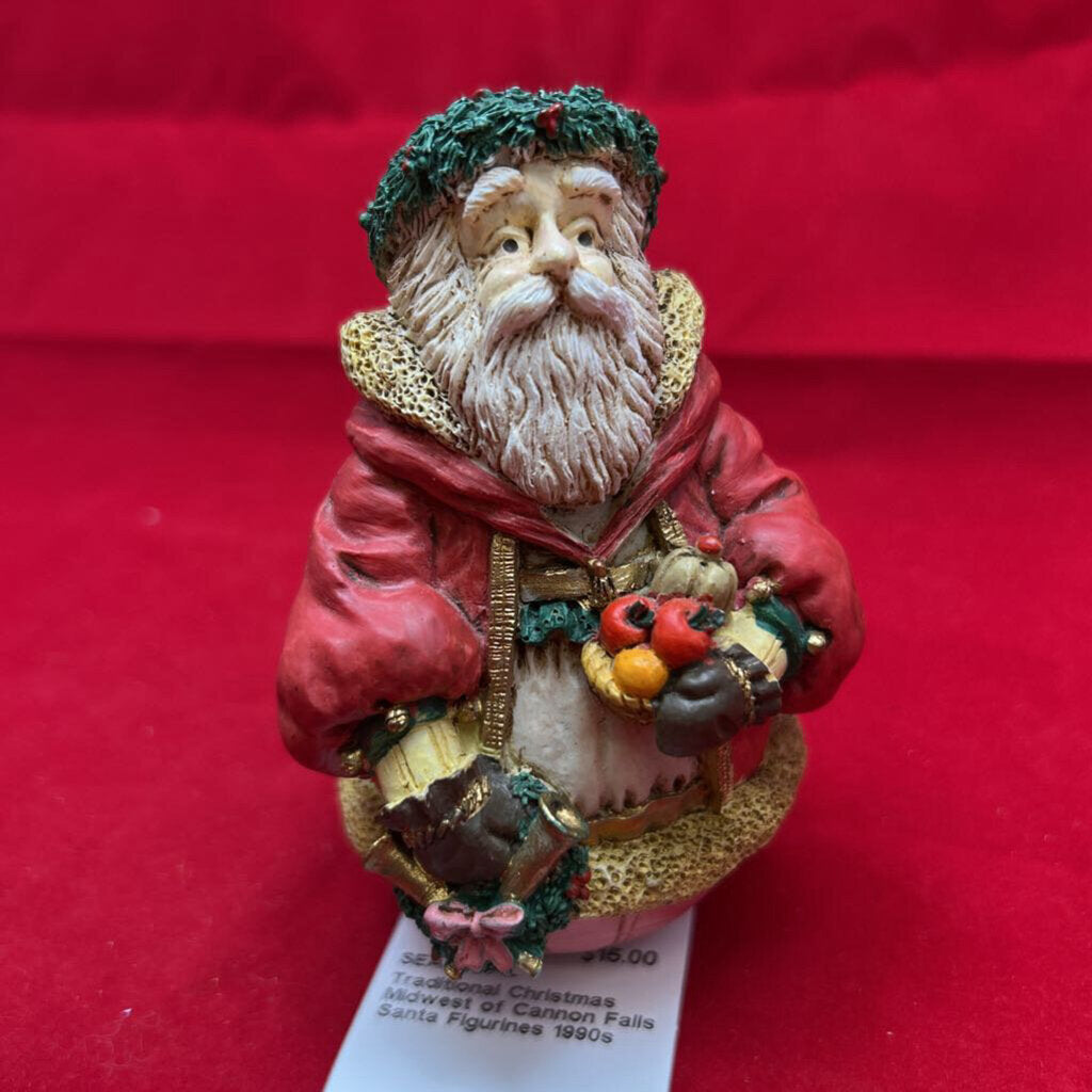 Traditional Christmas Midwest of Cannon Falls Santa Figurines 1990s