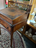Early to Mid 19th Century American School Masters Desk; Original Milk Paint Interior; Cherry wood; circa 1840-60