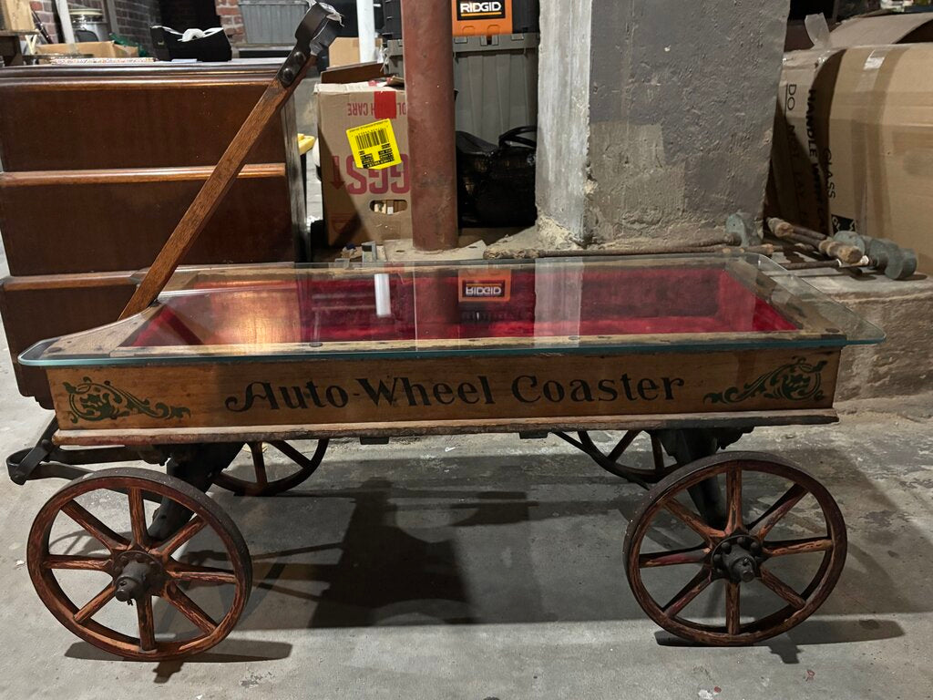 Converted "Auto Wheel Coaster" Wagon Occasional Table; circa1912-20
