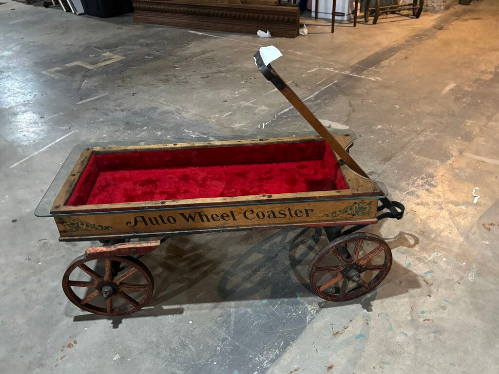 Converted "Auto Wheel Coaster" Wagon Occasional Table; circa1912-20